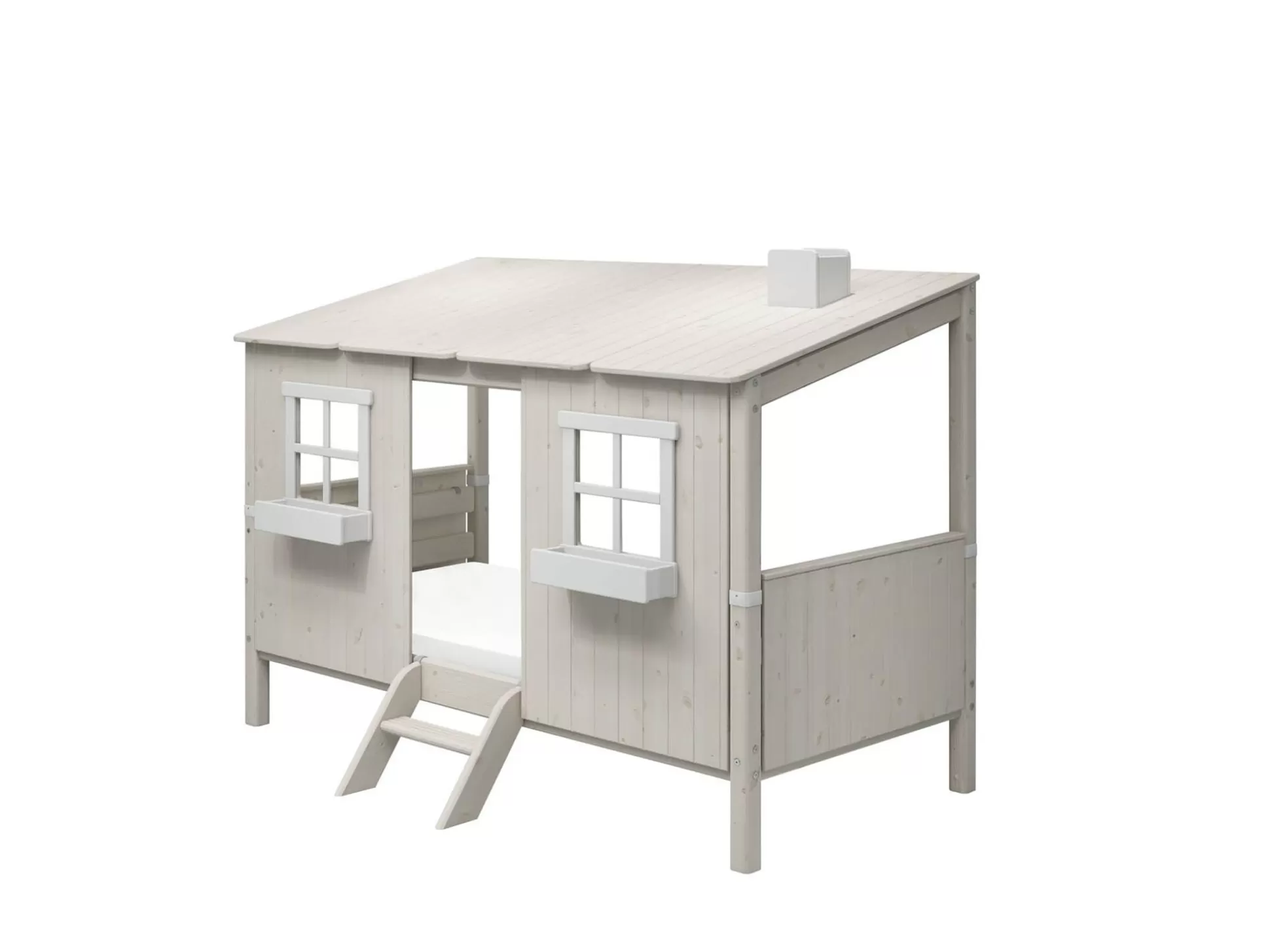 FLEXA Huisbedden>Eenpersoonsbed Met Classic-Huis White/White Washed Pine