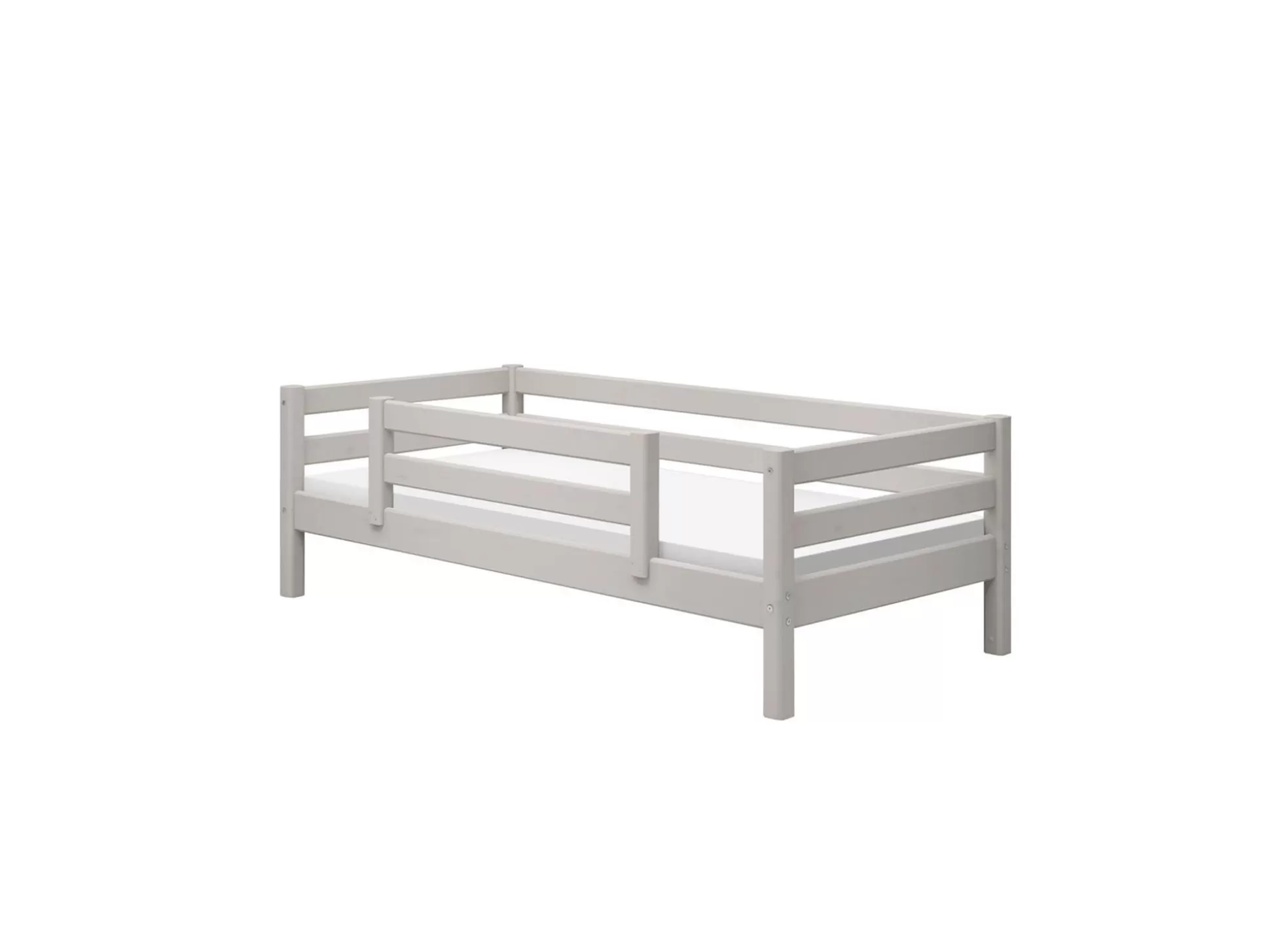 FLEXA Eenpersoonsbedden>Eenpersoonsbed Met Gecentreerde Uitvalbeveiliging Grey Washed Pine
