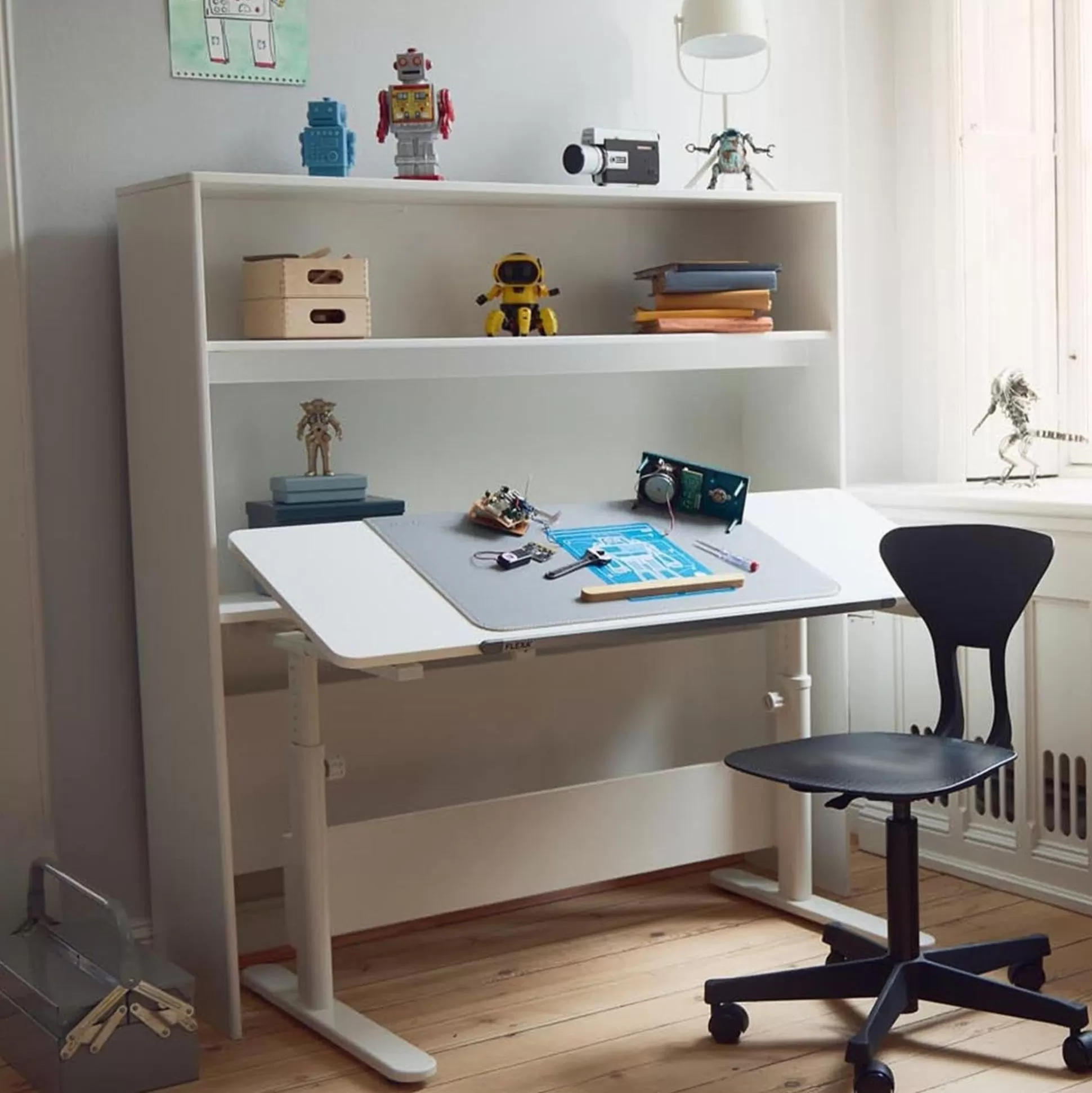 FLEXA Study>Evo Kantelbaar Bureaublad White