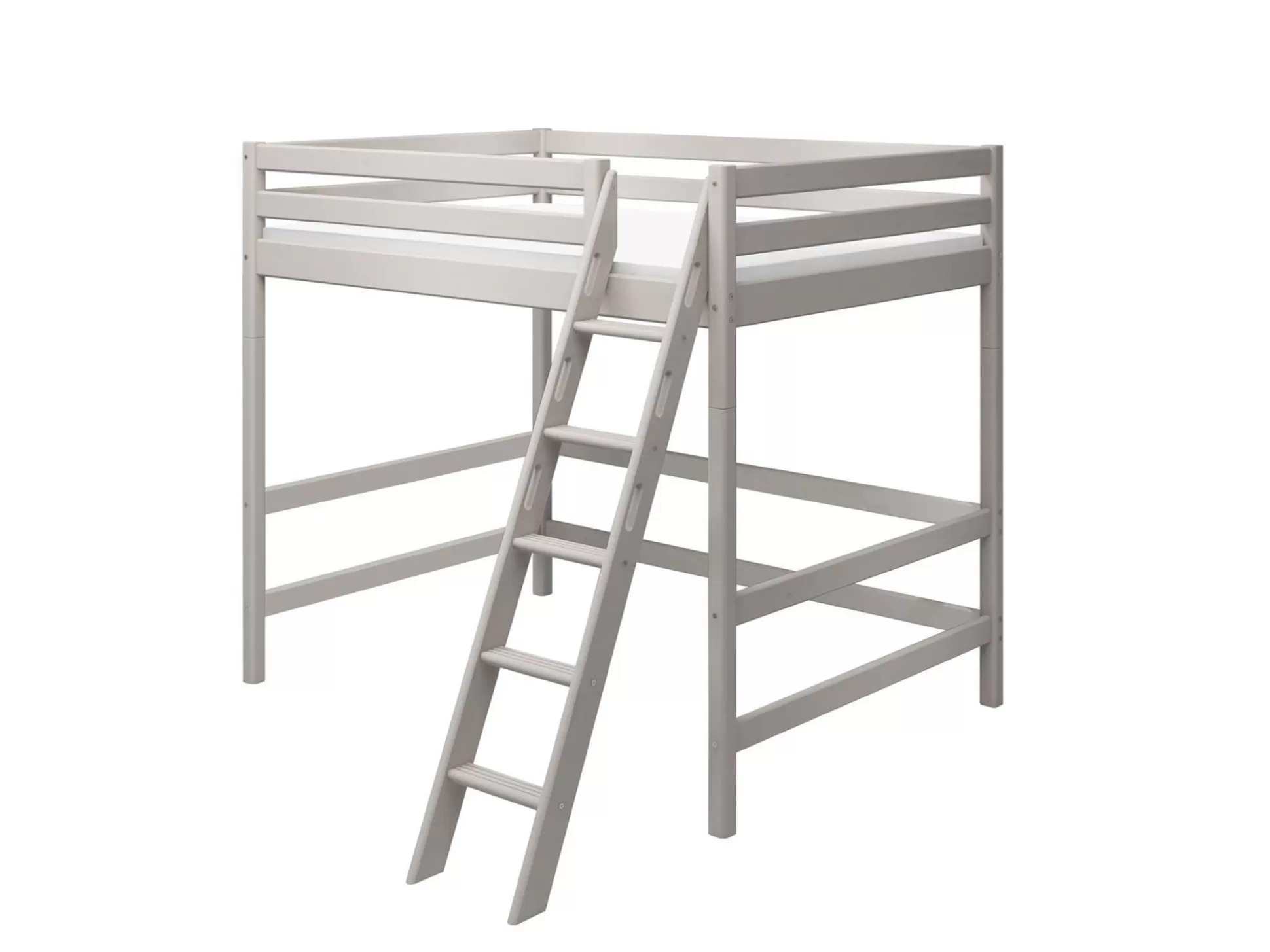 FLEXA Hoogslapers>Hoogslaper Met Schuine Ladder Grey Washed Pine
