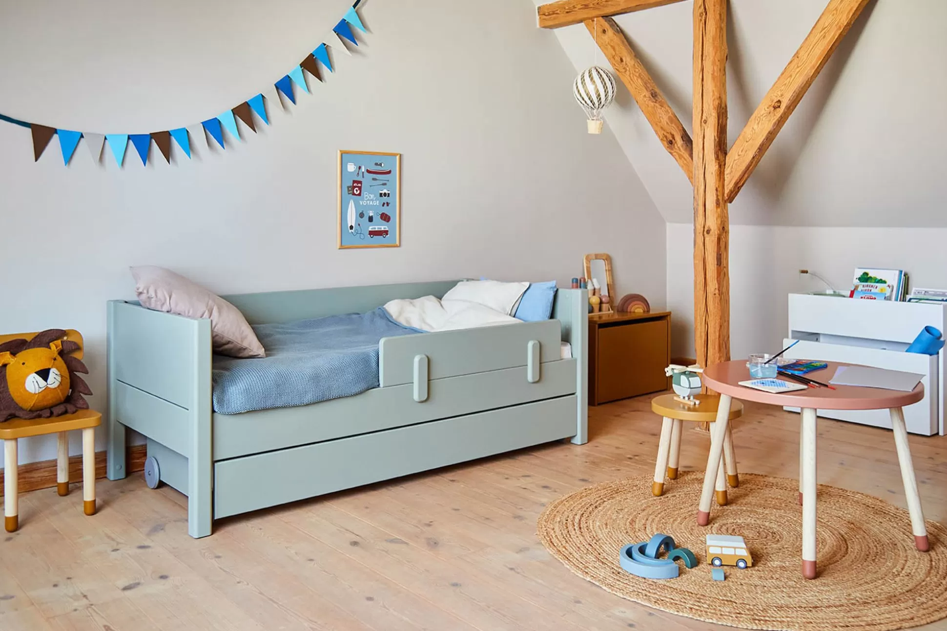 FLEXA Bedlades>Lade Voor Juniorbed Green