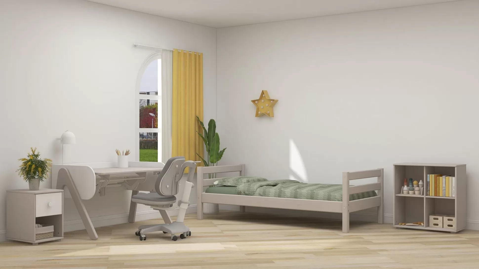 FLEXA Classic>Ladekast Met 1 Lade White/Grey Washed Pine