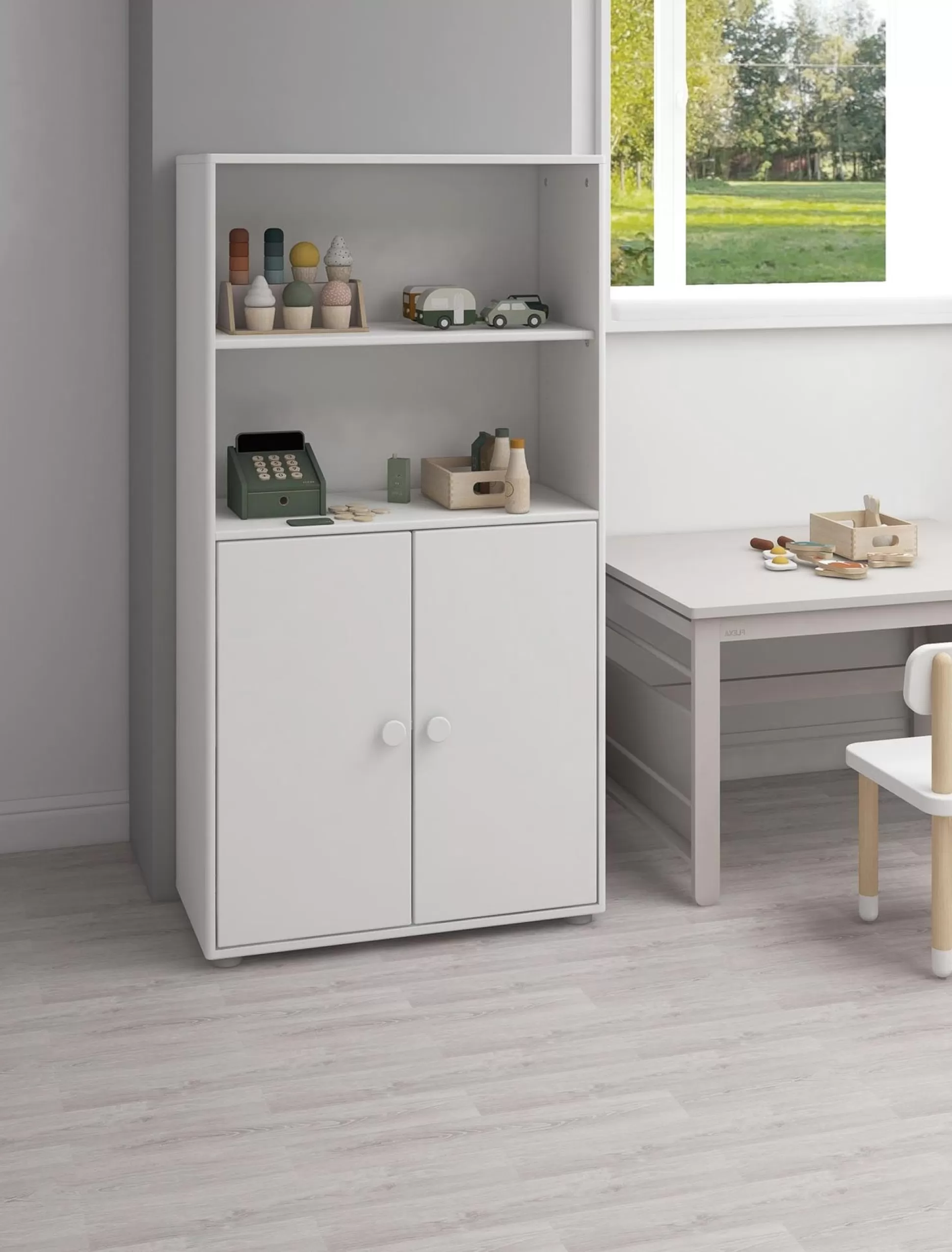 FLEXA Boekenkasten>Midi-Boekenkast, 2 Deuren White