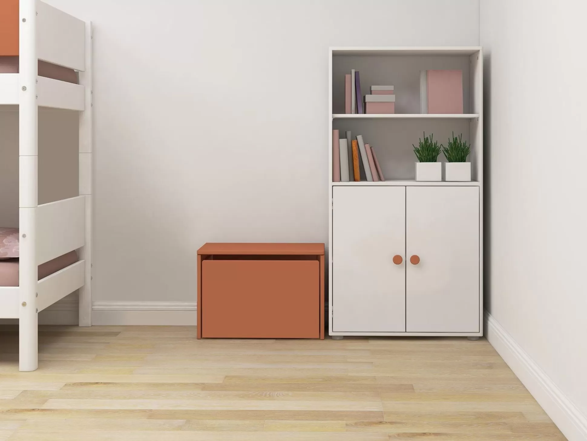 FLEXA Boekenkasten>Midi-Boekenkast, 2 Deuren White/Blush