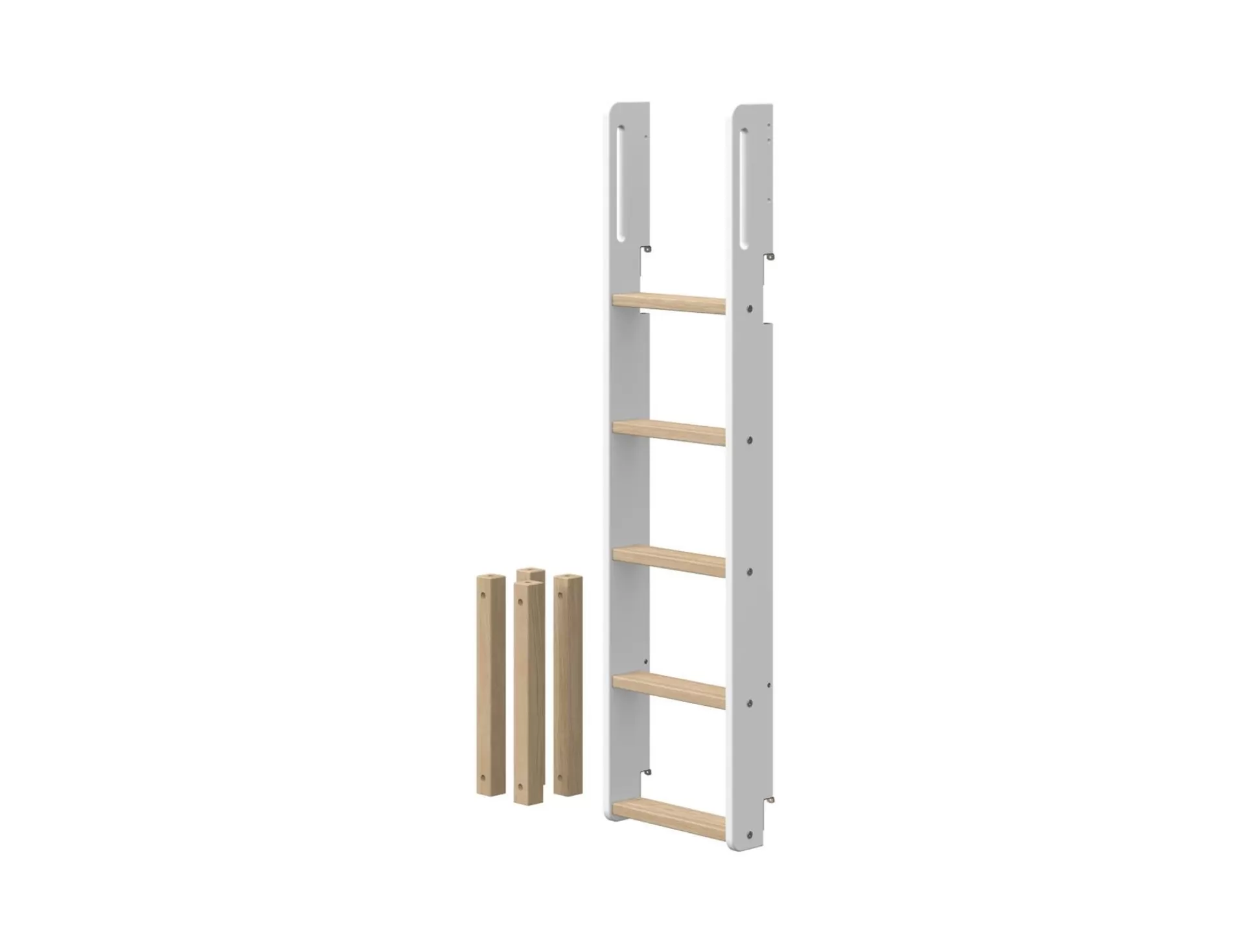 FLEXA Onderdelen En Beslag>Nor - Poten En Ladder Voor Stapelbed Met Extra Hoogte White/Oak